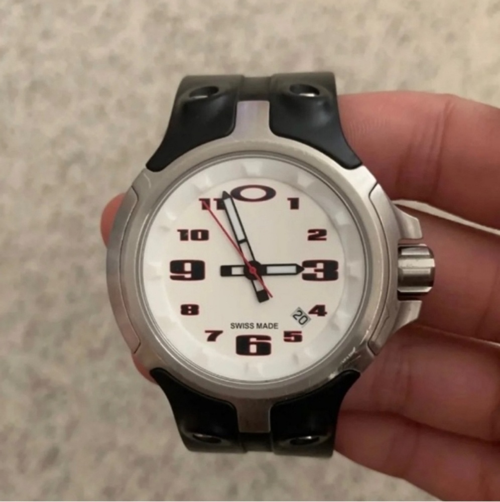 Oakley bottle cap watch - white face